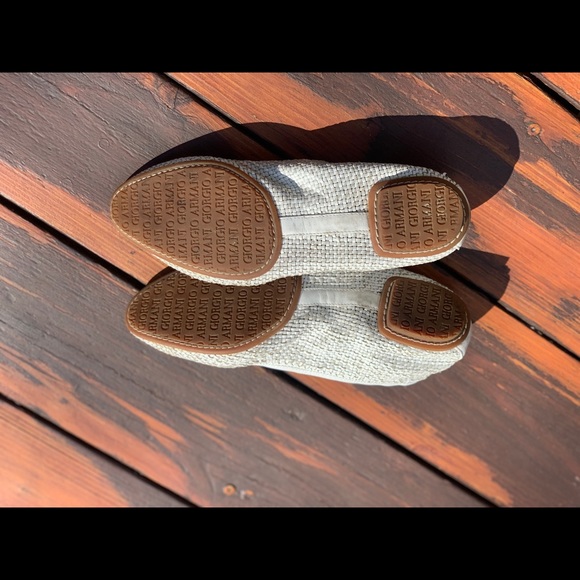 Georgio Armani White Flats - Picture 2 of 5